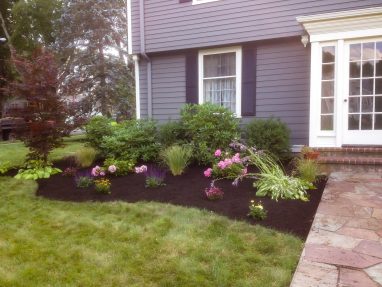 Mulching and Planting for Residential Landscaping Client