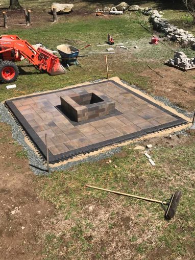 Reliable landscaper near Derry NH for building a firepit.