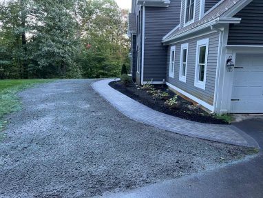 Reliable landscaper near Bedford NH for residential walkway and plant install.