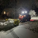 Reliable landscaper near Manchester NH for commercial snow removal with a loader