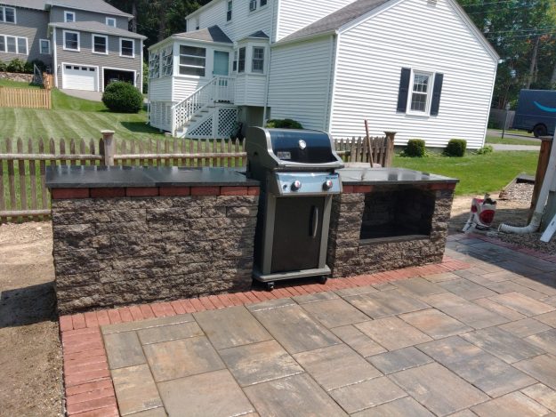 Hardscaping with Patio, Outdoor Kitchen with Countertop and Grill Area