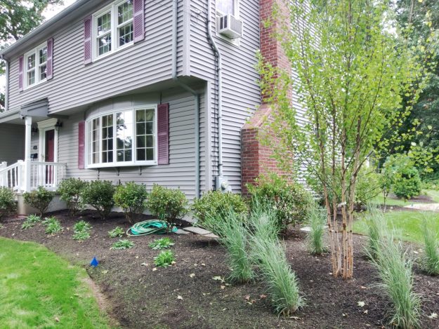 Lawn Care with Plantings and Mulching for a Residential Client