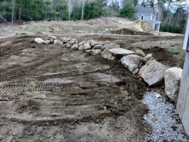 Reliable landscaper near Fremont NH for residential retaining wall patio.