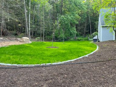 Reliable landscaper near Bedford NH for residential lawn renovation with hydroseeding.