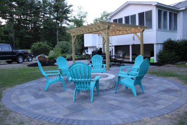 Reliable landscaper near Derry NH for residential patio and firepit install.