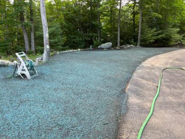 Reliable landscaper near Windham NH for residential lawn renovation with hydroseeding.