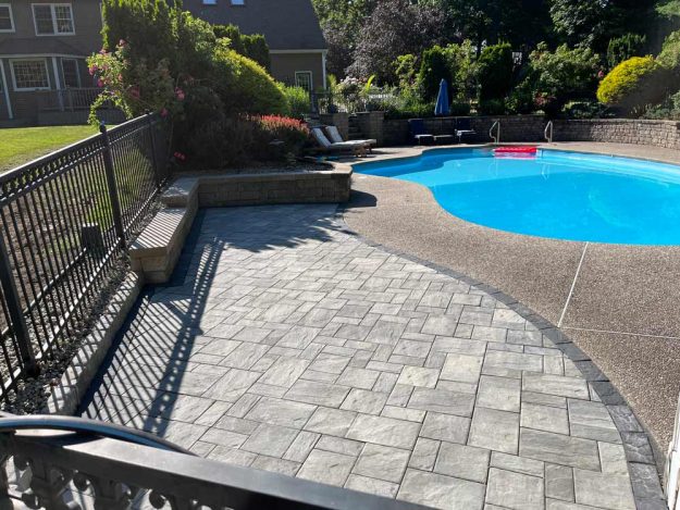 Reliable landscaper near Windham NH for residential patio and wall install.