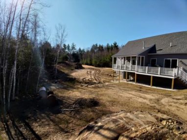 Reliable landscaper near Fremont NH for residential retaining wall and patio installation.
