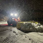 Reliable landscaper near Manchester NH for commercial snow removal with a loader